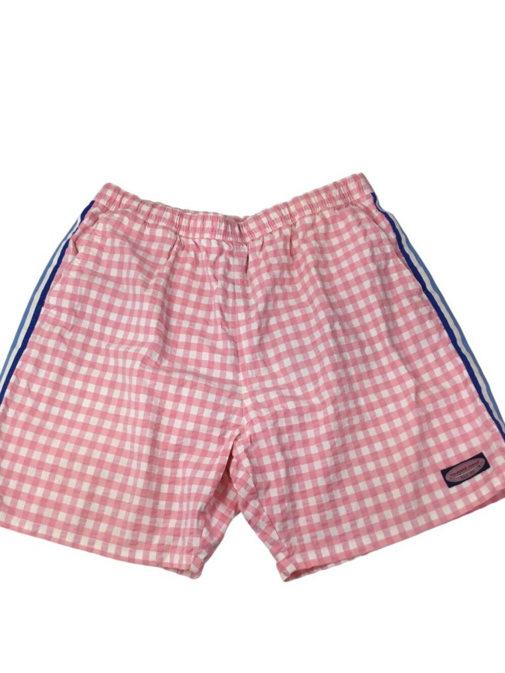 Vineyard Vines Swim Shorts Board Trunks Seersucker Gingham Pink Size Large